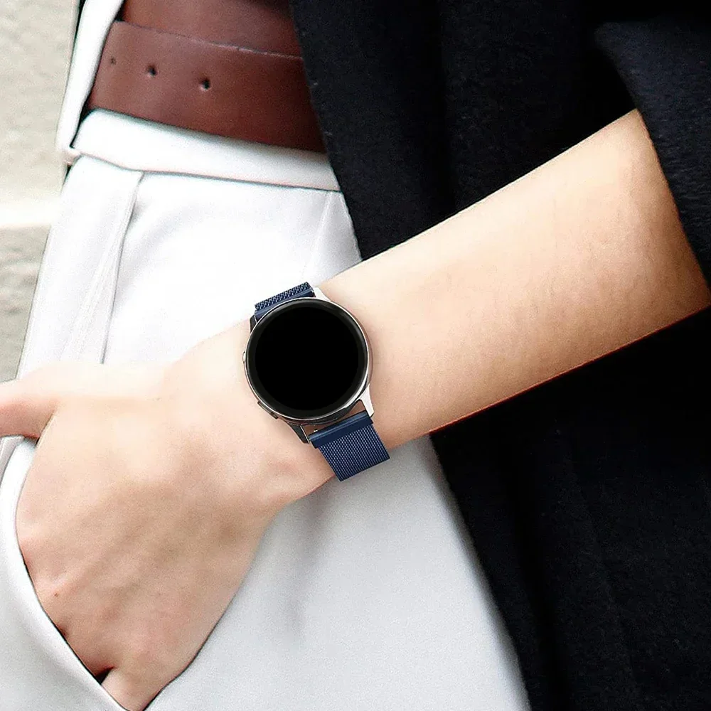 Pulseira de laço milanês de 22mm para borda norte APACHE-46 pulseira magnética cinto de pulso de metal para pulseiras de substituição APACHE-46