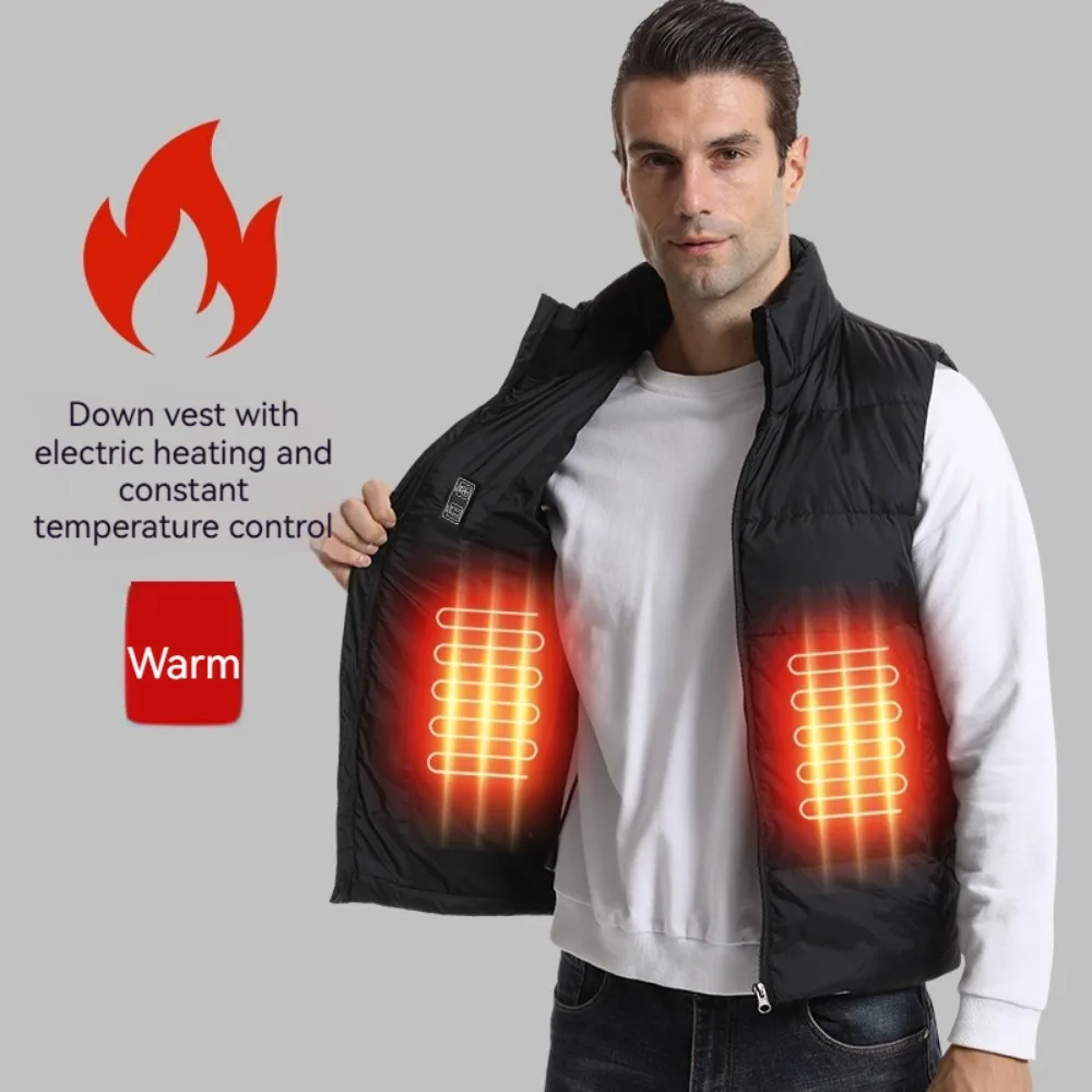

2025 New Model Smart Charging Heated Vest Down Jacket,Unisex Electric Heating Vest,Full-Body Warm Underwear,USB Portable Heating