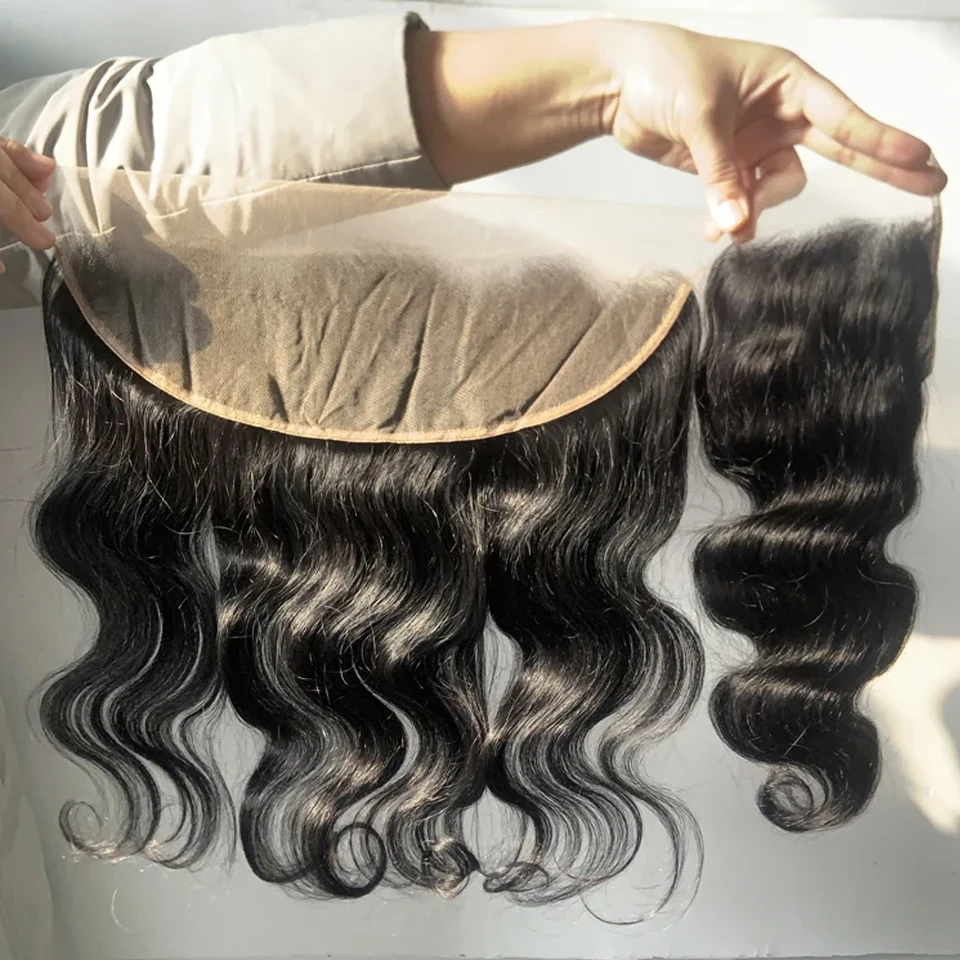 BINF Hair 4x4 Body Wave Lace Closure, nur vorgezupft, transparente Schweizer Spitze, Echthaar für schwarze Frauen, vollständig weich. – Detail 14