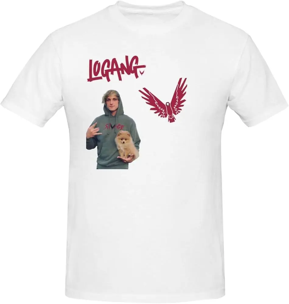 Logan Paul Maverick Men's T-Shirt Novelty Casual Cotton Crew Neck Short Sleeve T Shirts Printed Tees