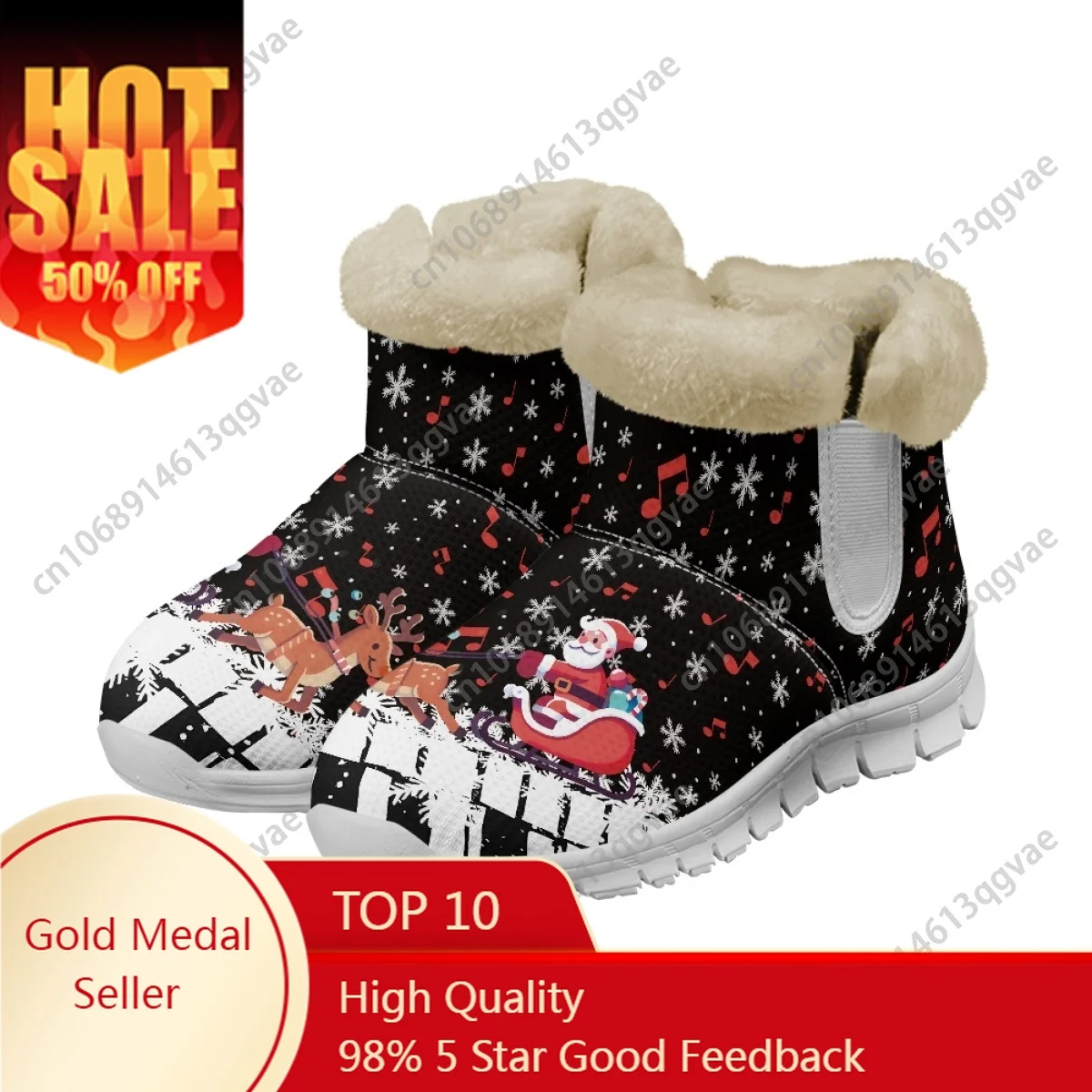 

Cartoon Merry Christmas Series Snow Boots Mens Womens Teenager Customized Boot Casual Snow Shoe High Quality Couple Sports Shoes