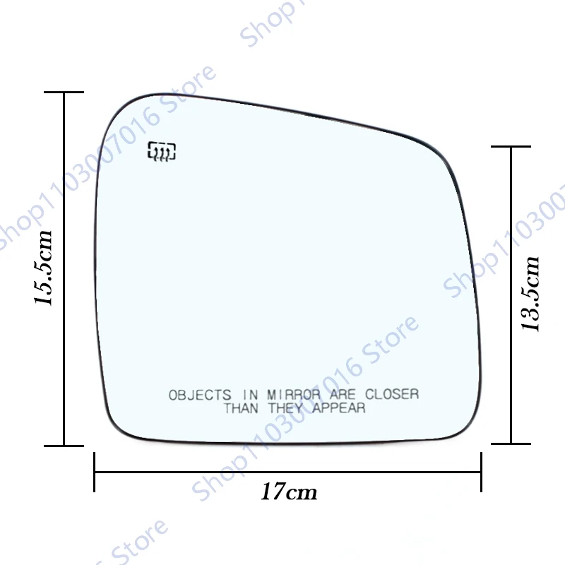 Lente de espejo retrovisor lateral para Jeep Grand Cherokee 2011-2021 para Dodge Durango 2014-2021 versión estadounidense cristal de coche con calefacción