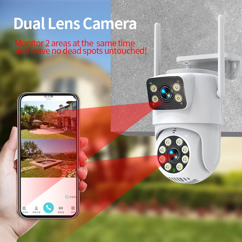 

Dual Lens 4G IP Camera WiFi 6MP 4K Surveillance Cameras Wireless Outdoor Smart Home Night Vision V380 Digital Zoom CCTV Camara ﻿