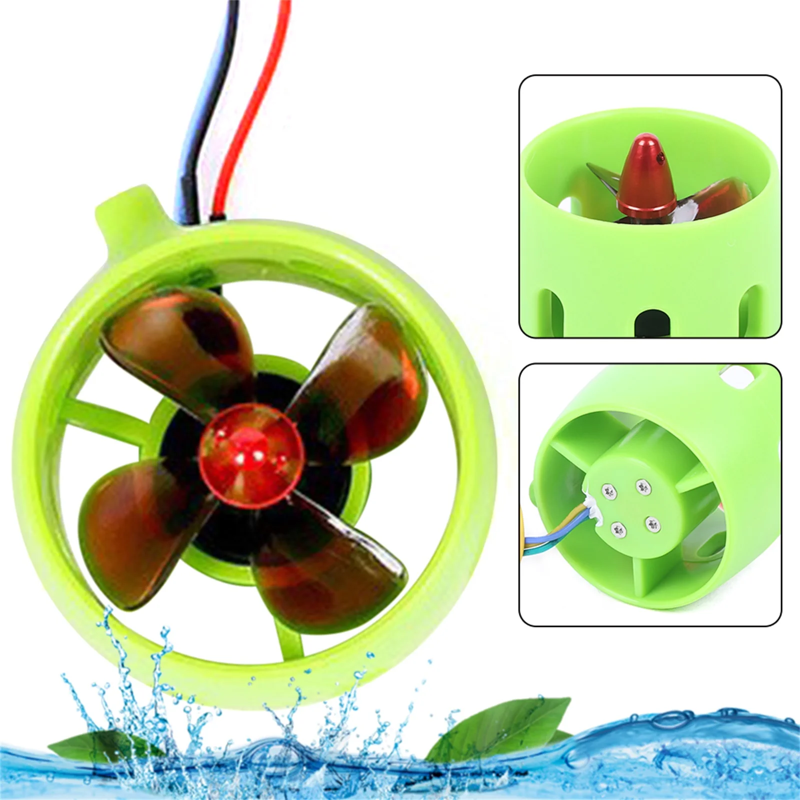 DC12-24V Jet Underwater Propeller Motor Thruster For ROV RC Bait Boat US