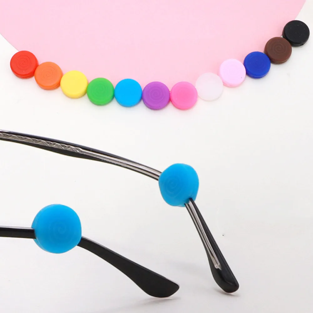 5 Pair Temple Retainer Silicone Anti-slip Holder Elastic Glasses Double hole Ear Hook Mirror Leg Accessories A006