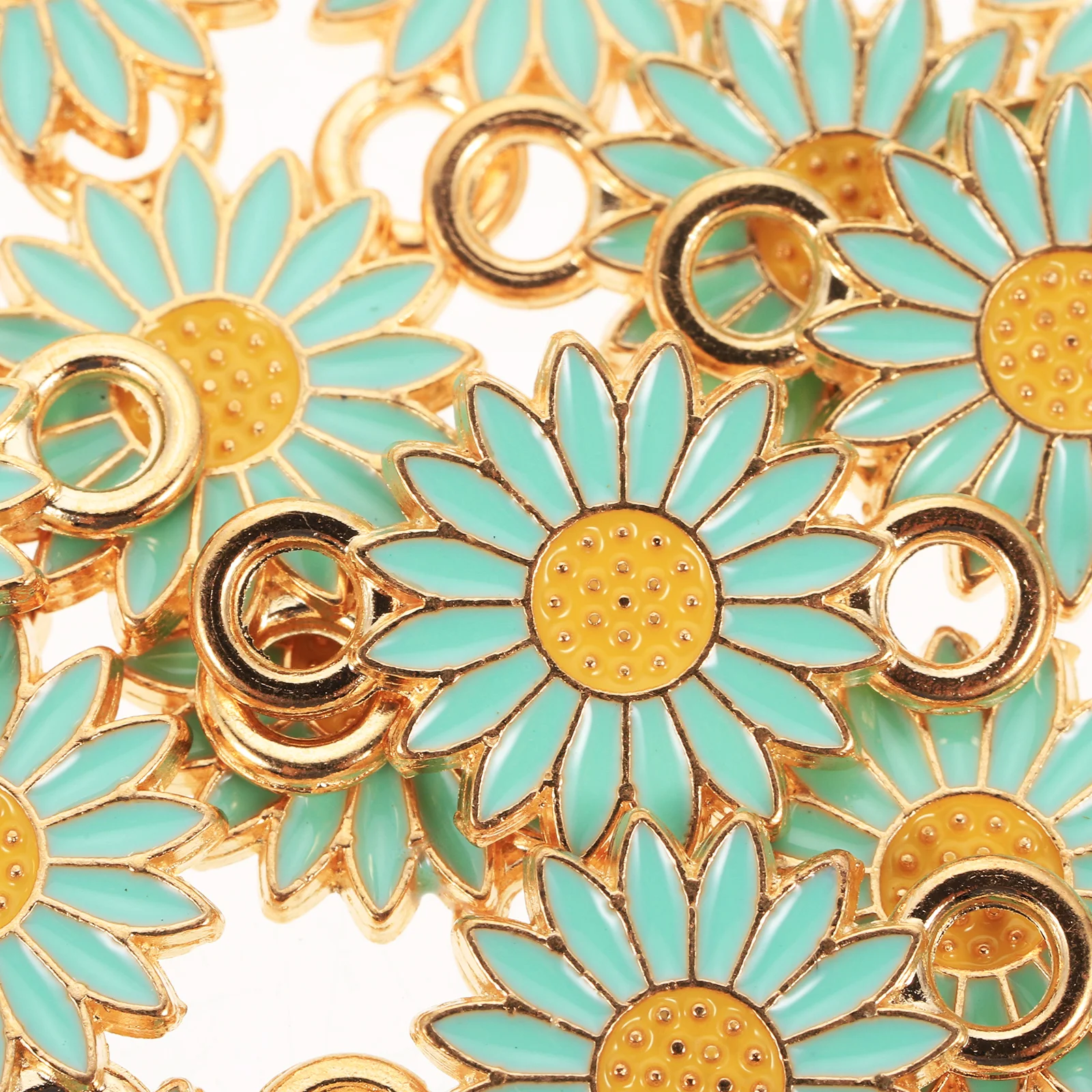 

20Pcs Alloy Jewelry Connector Sunflower Shape Pendants Charms DIY Bracelet naments H made Pendant Jewelry Parts Accessories