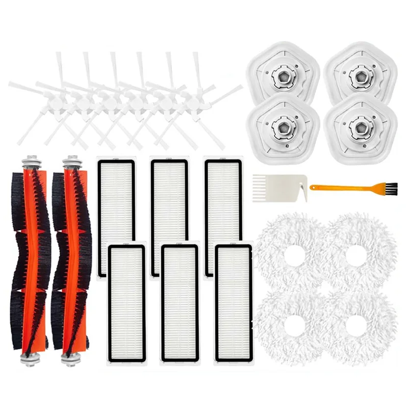 MAKE-1Set Suku Cadang Pengganti untuk Xiaomi Dreame Bot W10 W10 Pro Filter HEPA Sikat Utama Kain Pel Sikat Samping Filter Hepa Par Vakum