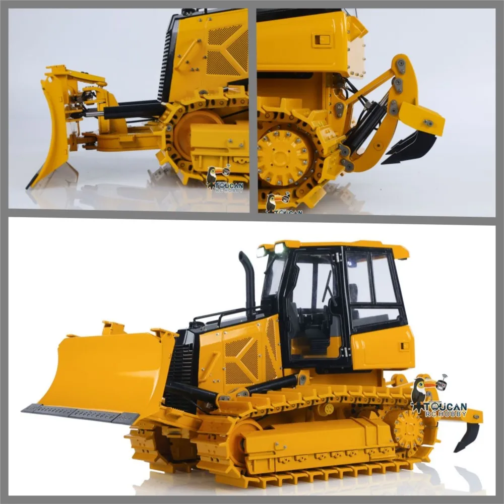 รถดันดินไฮดรอลิกบังคับวิทยุ 1/12 D3 RTR พร้อมรีโมทคอนโทรล รถบรรทุกก่อสร้าง ST8 พร้อมไฟและเสียง รถดันดินบังคับวิทยุแบบไร้แปรงถ่าน ของเล่นโมเดล