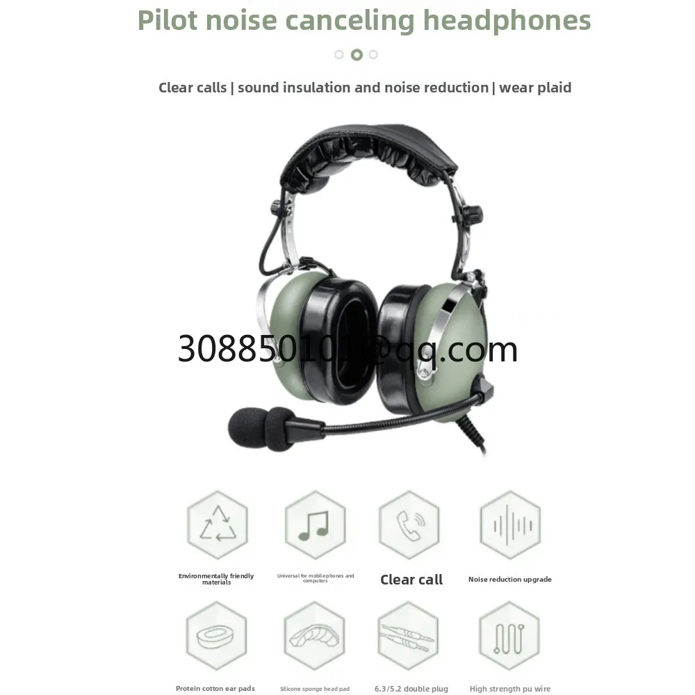 Fixed wing 172 's mounted aviation noise cancelling phones