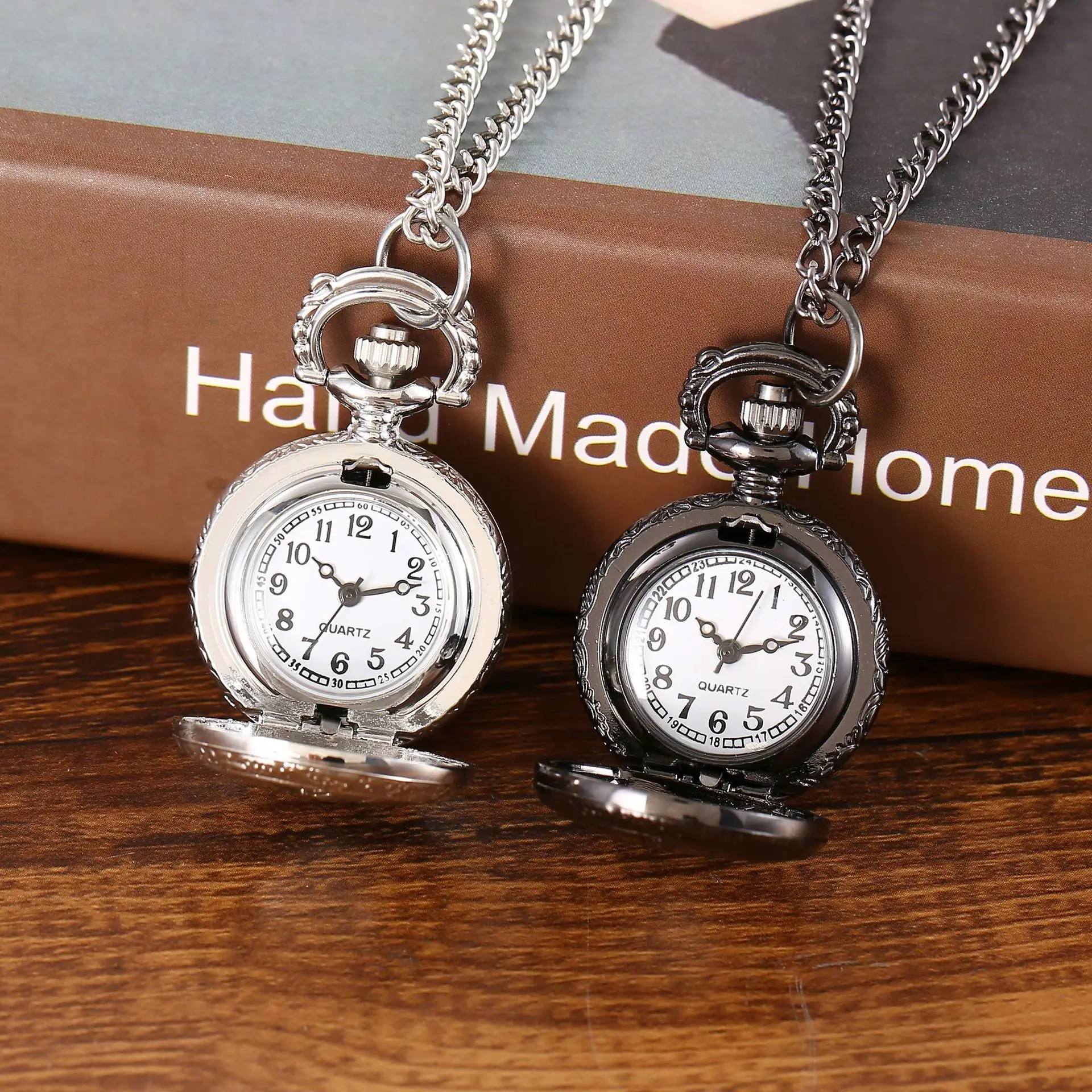 Pocket Watches,Trendy And Fashionable Small Heart-Shaped Pocket Watches,Student Watches,Couple Watches,Quartz Exam Watches