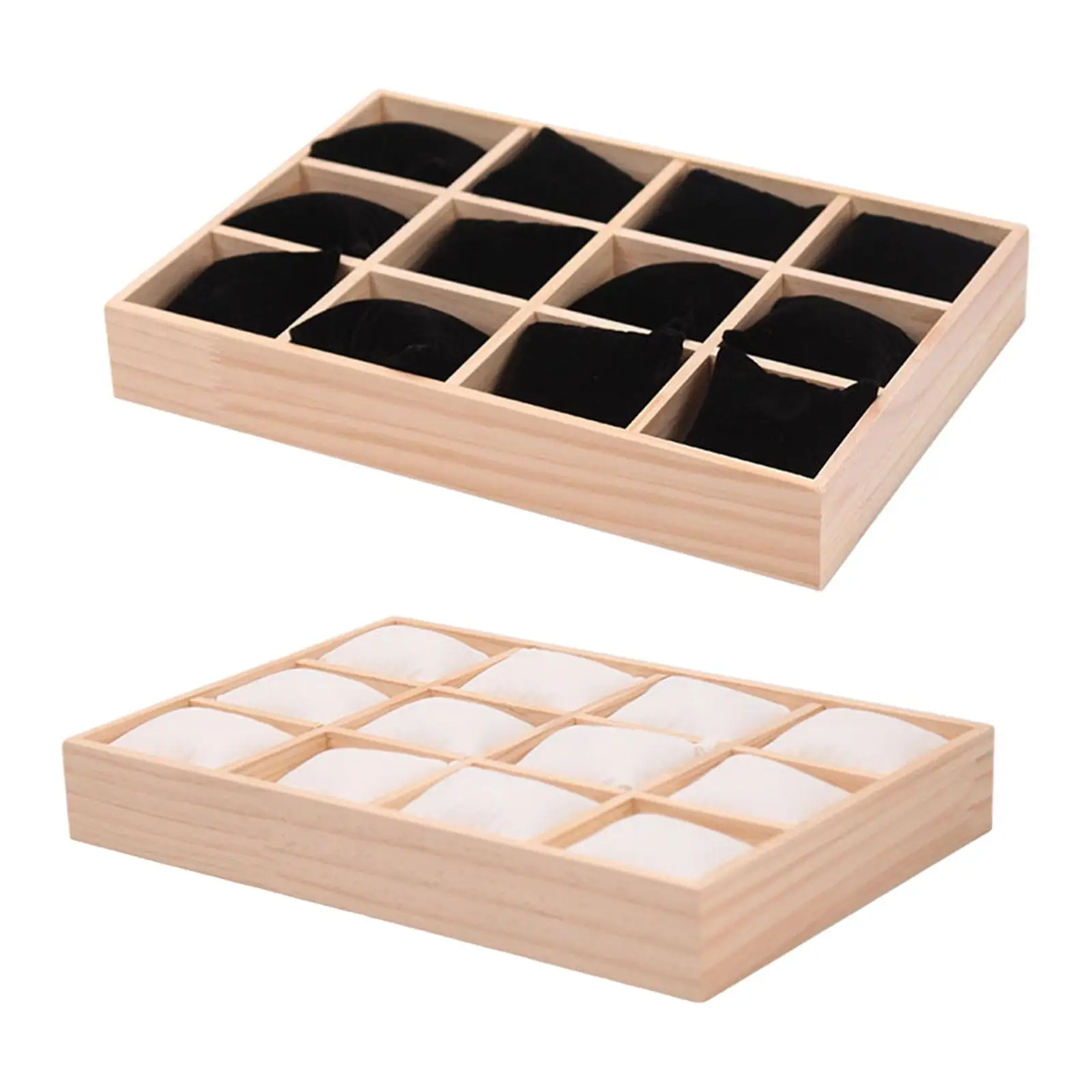 

Watch Display Stand, Jewelry Organizer, Bracelet Display Stand, 12 Slot Bracelet Box, Bracelet Storage Tray for Dresser