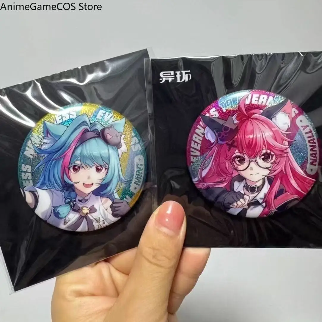 Neverness to Everness Nanally Mint Cosplay Props Tinplate Badge Ita Bag Display Button Pin Cartoon Figure Brooch Collection Gift view 3