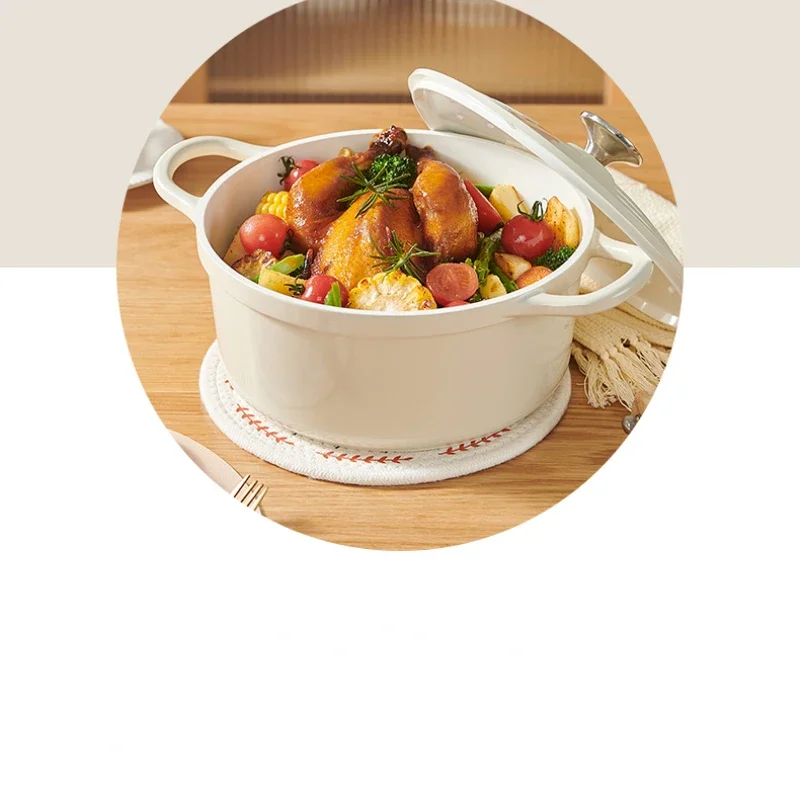 Aluminum Alloy Kitchen Cooking Pots: Easy Heat Transfer, Non-Stick Amphora Soup Pot, Corrosion Resistant Home Cookware