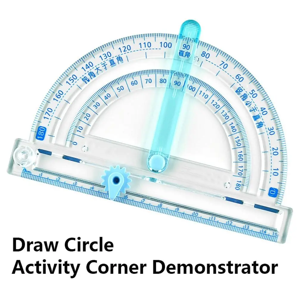 Creative Multi-Function Activity Corner Demonstrator Draw Circle Tool Mathematics Teaching Aids Protractor Ruler Stationery