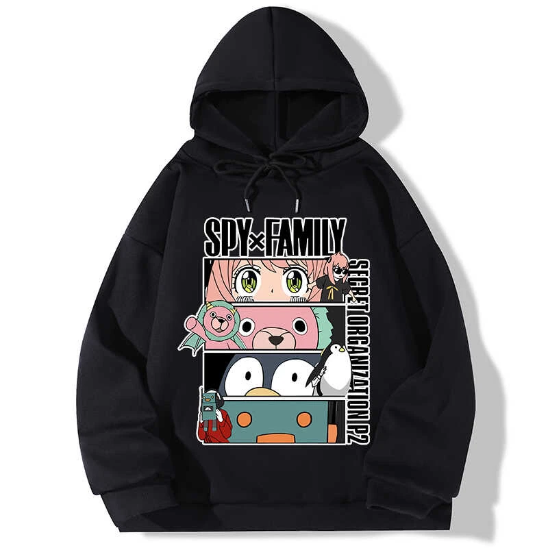 Sudadera con capucha MINISO Spy X Family, sudaderas Yor y Loid, ropa para mujer, Sudadera con capucha de talla grande para niñas, jerséis de Anya Forger, Top con estampado de Anime