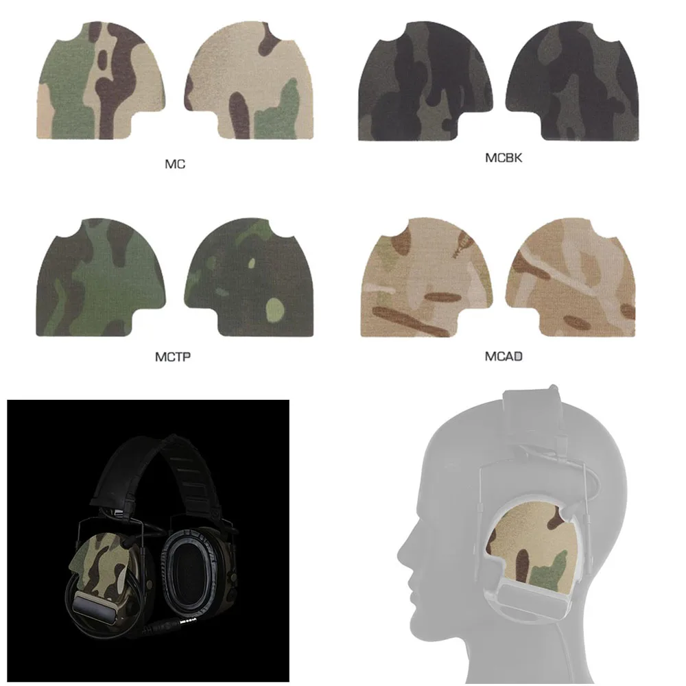 Tactical Headset Sticker Camouflage/Cable Storage 2-in-1 Magic Patch for ComTac Series(ⅡⅢⅤⅥ) Shooting Noise Canceling Headphone