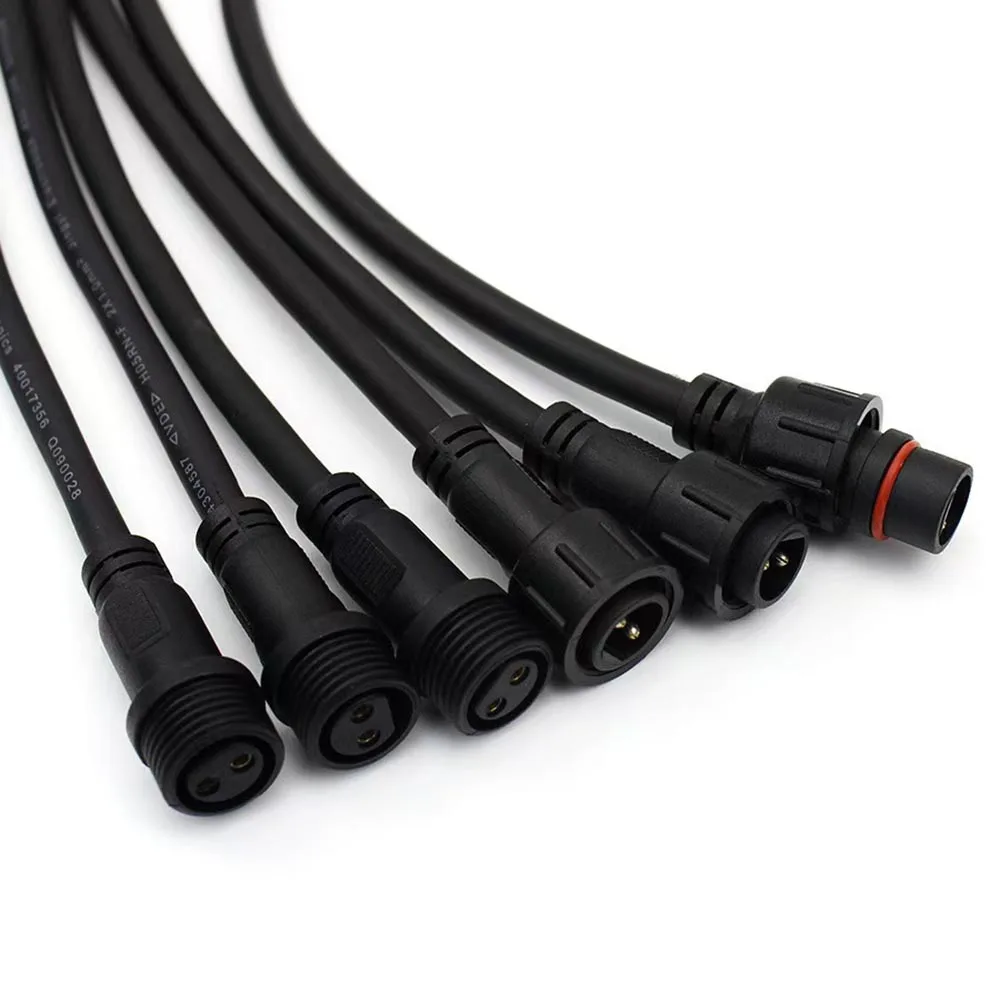 2pin-3pin-4pin --8pin DC LED light with extension cord plug socket waterproof IP67 50cm 100cm 300cm