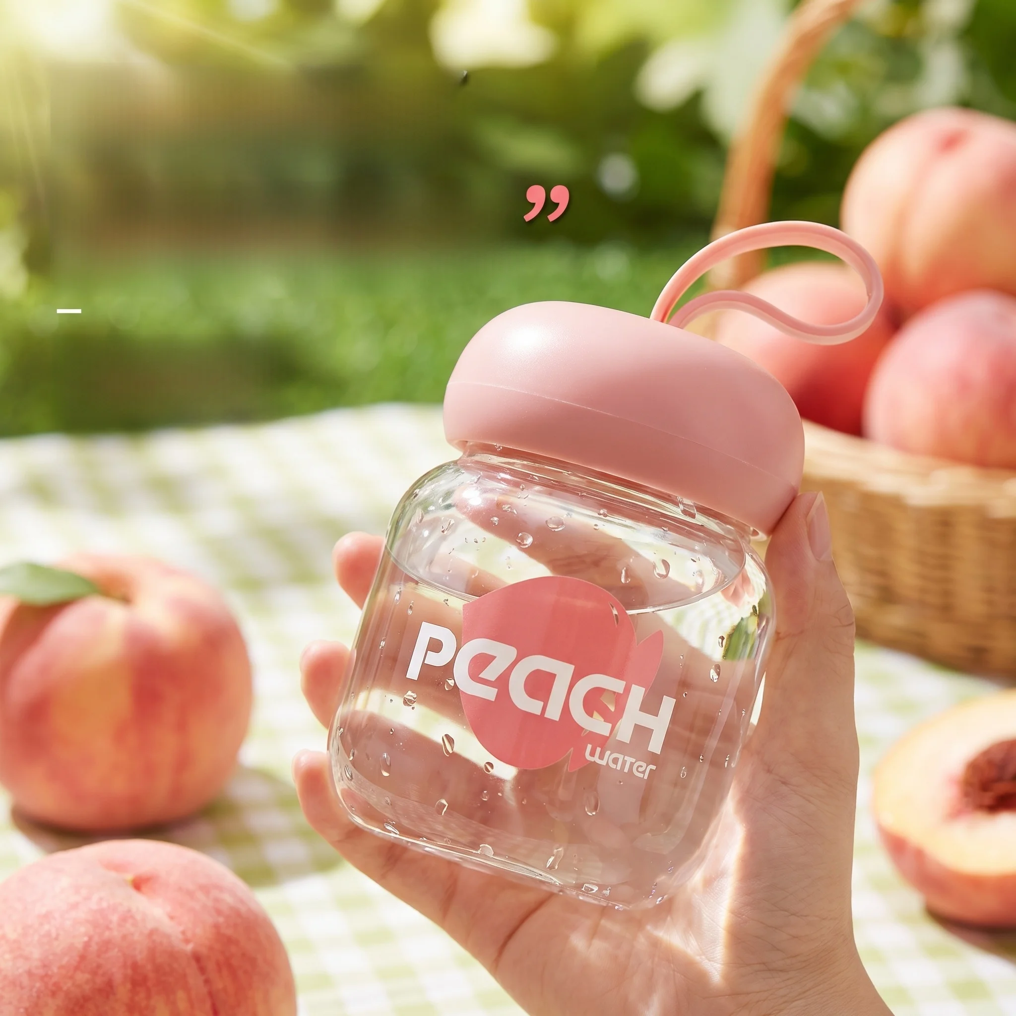 

Ladies Personal Water Cup High Aesthetic Summer Heat Resistant Portable Food Grade Hot Water Fatty Cup Antibacterial Glass Cup