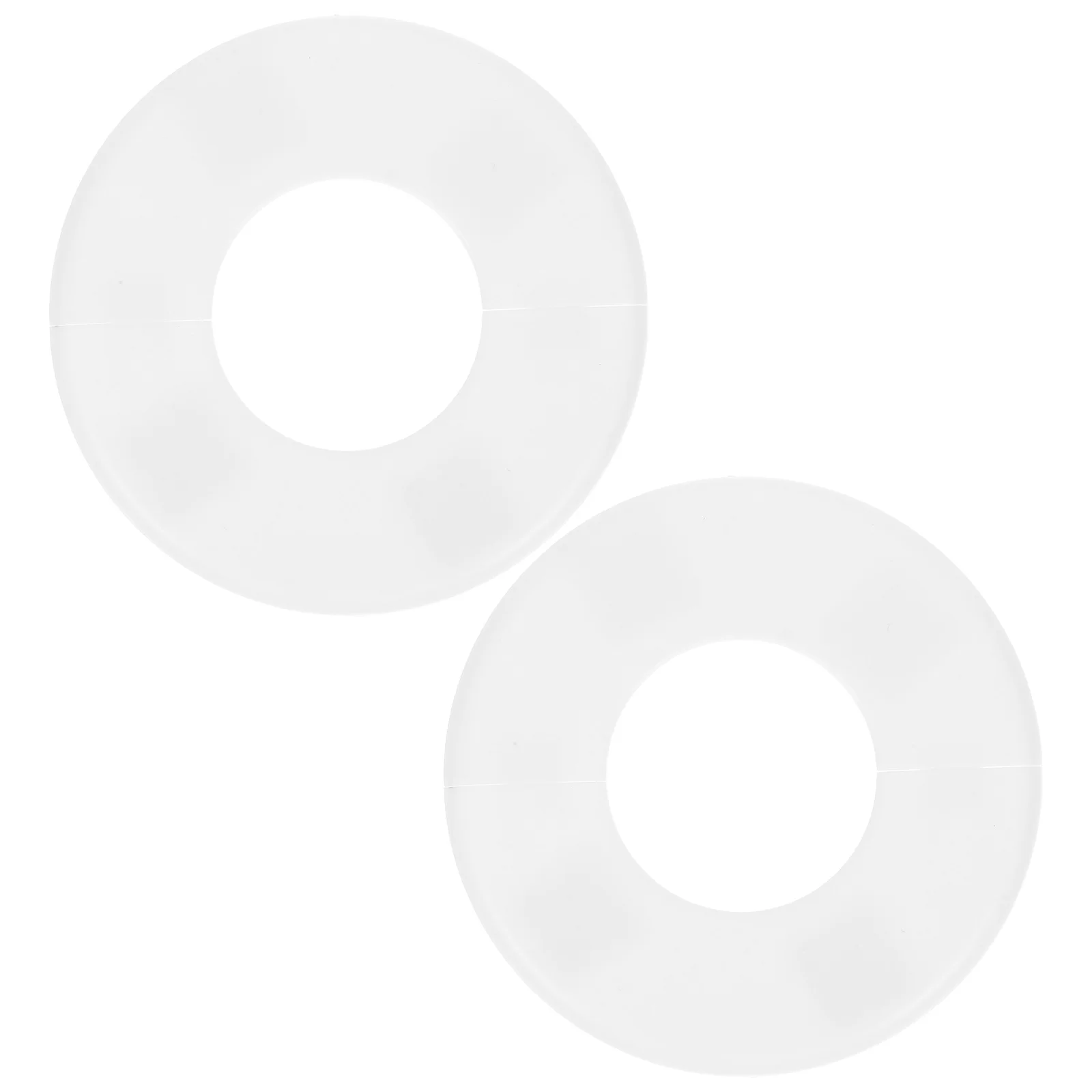 

2pcs Pool Ladder Escutcheons White Round Split Flange Plate Covers For Inground Pools Handrail Guard Universal Fit Pool Fence