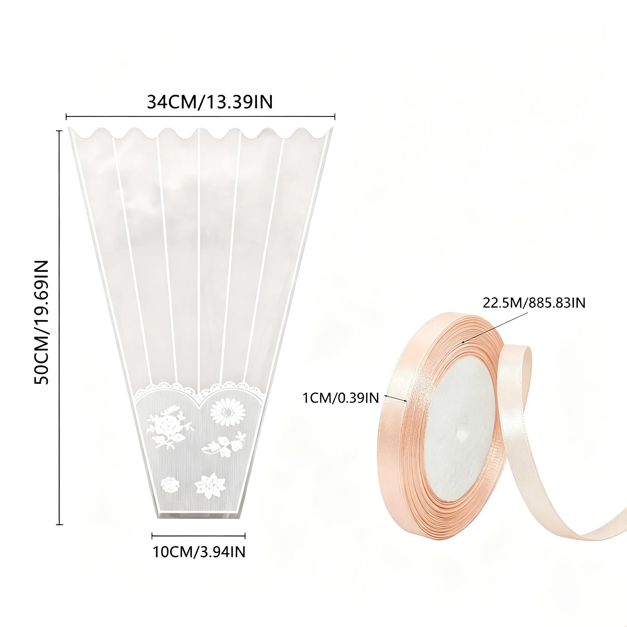 100 Fundas Transparentes con E - Florist Supply Ribbon reseña y precio