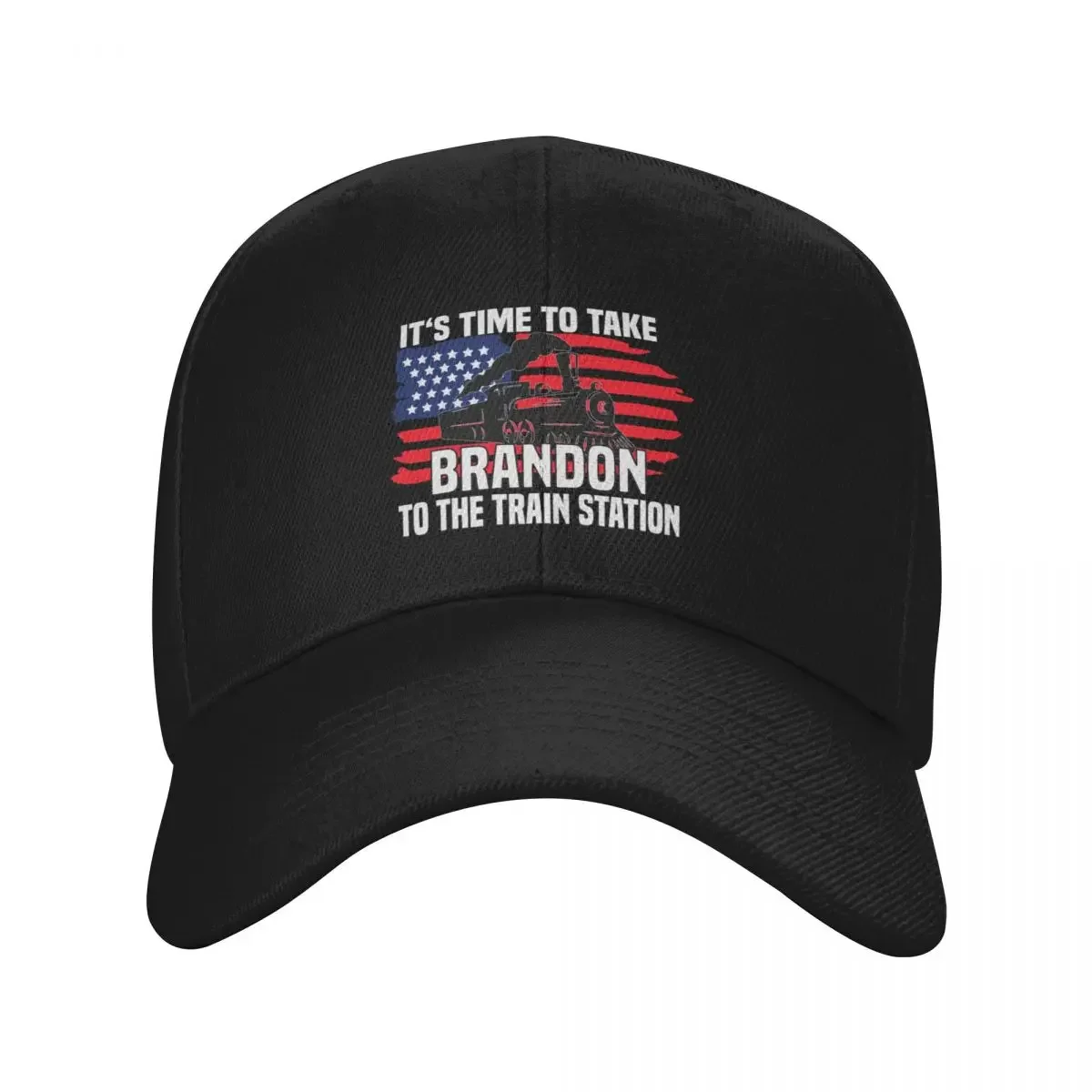 

It's Time To Take Brandon To The Train Station America Flag Baseball Cap Golf Rave Beach Bag Women's Men's