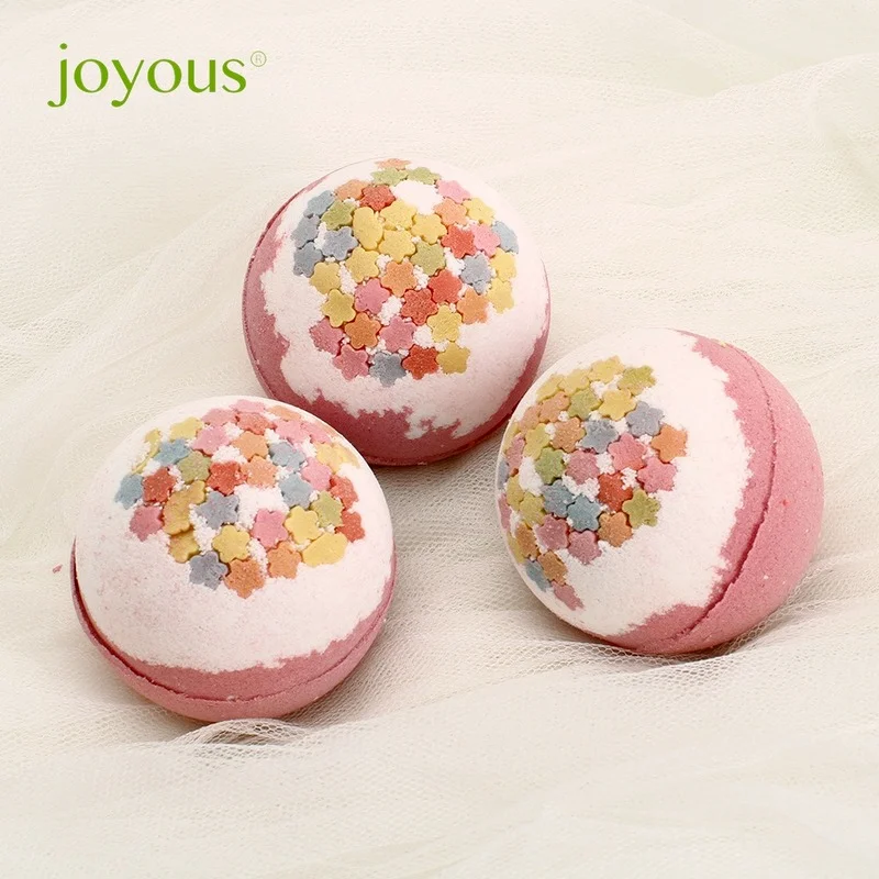 100g Flower Heart Fragrance Bubble Bomb Bath Salt Oil Control Exfoliating Moisturizing Firming Skin Smooth Skin Rich In Foam