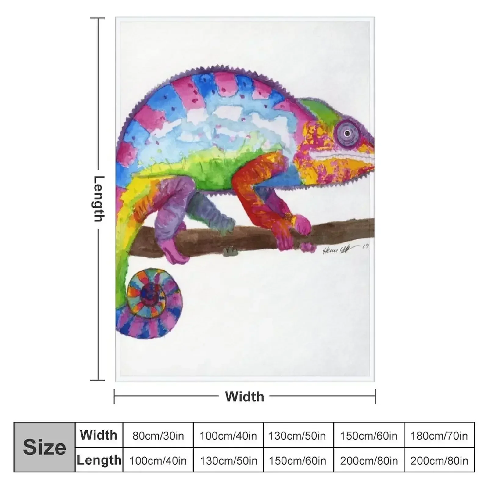 Sunset Chameleon Throw Blanket Soft valentine gift ideas Polar Decorative Sofa Blankets