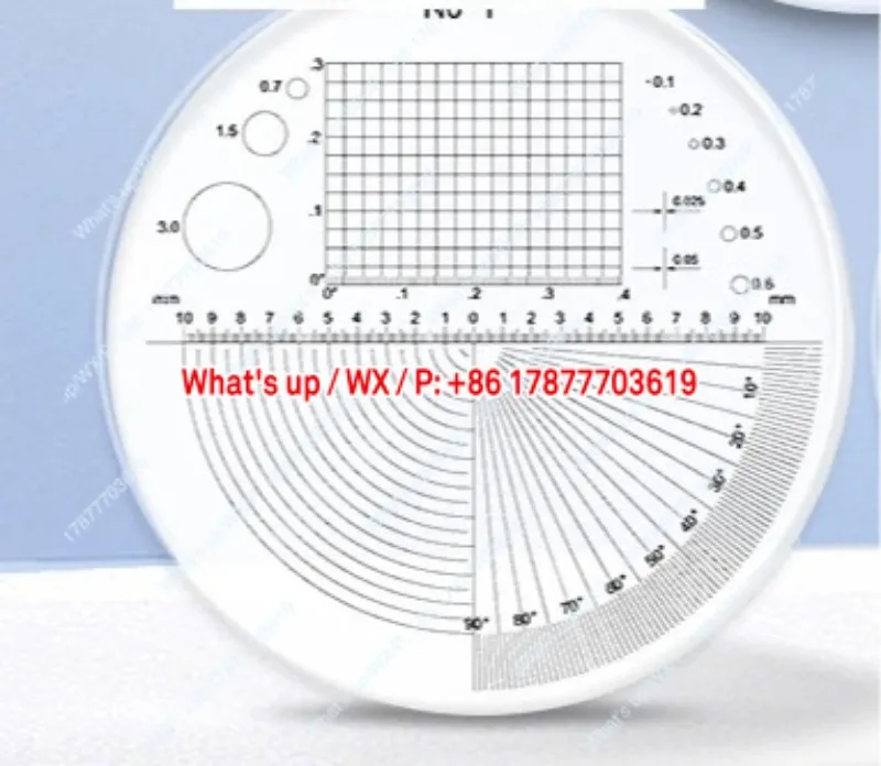 HIGH-QUALITY GLASS SCALE MEASURING MAGNIFIER WITH GRADUATED RETICLE DIAMETER 35 THICKNESS 1.3MM