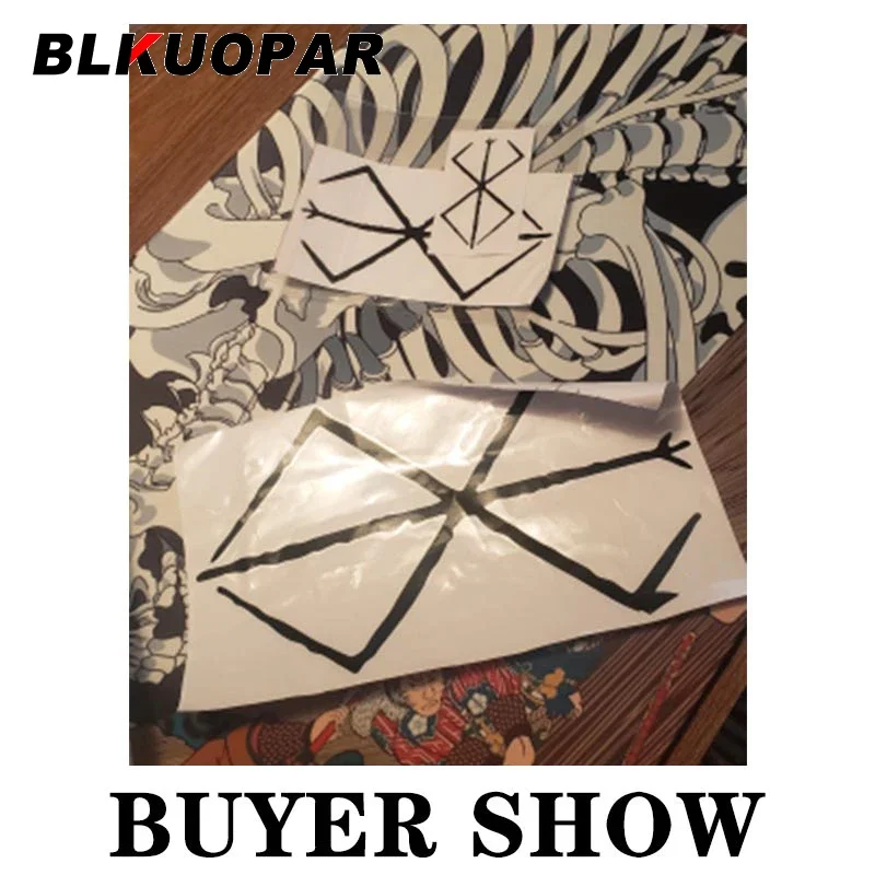 BLKUOPAR 이클립스 데이 구트 룬 자동차 스티커, DIY 비닐, 크리에이티브 데칼, 폐색 스크래치, 자외선 차단 에어컨, 자동차 용품