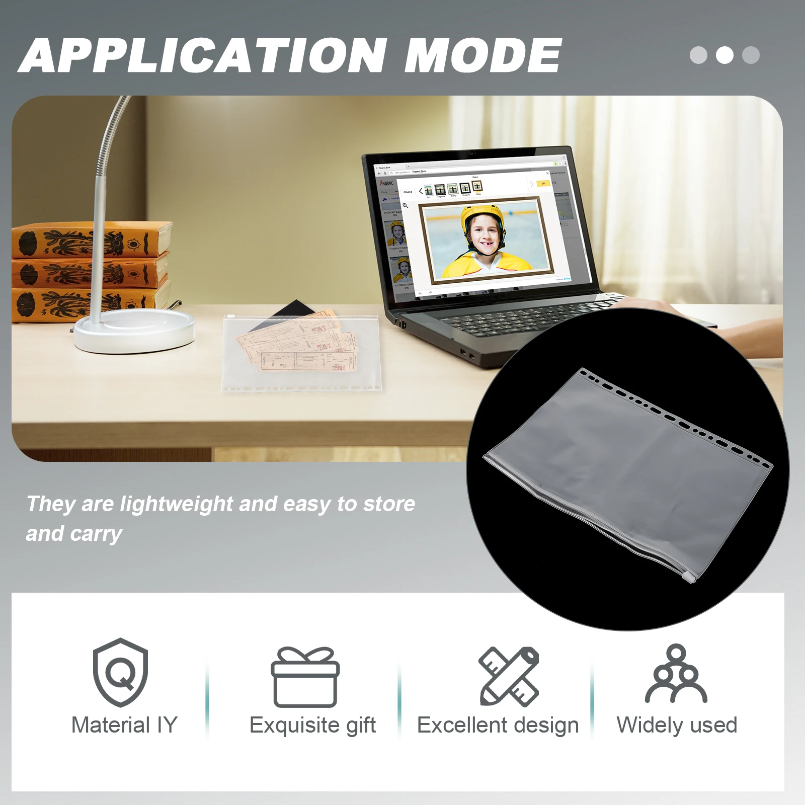 

10 Pcs Storage Bags Bill Filing Pvc Zipper Pouches for Organizing Transparent Tickets