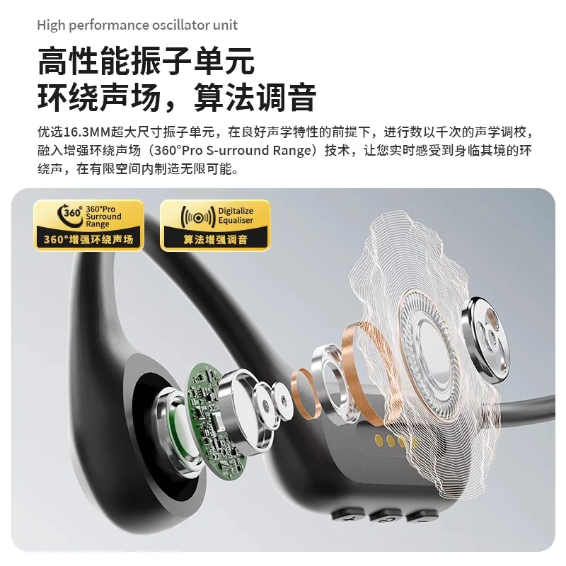 bone conduction swimming earphones with 32g memory long battery life listening to music high definition call sports earphones