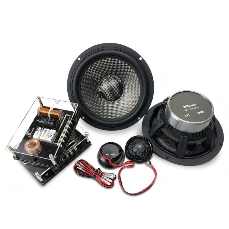6.5 Inch 2‑Way Carbon Fiber Car Speaker Kit Universal High Performance Auto Audio for Car Modification