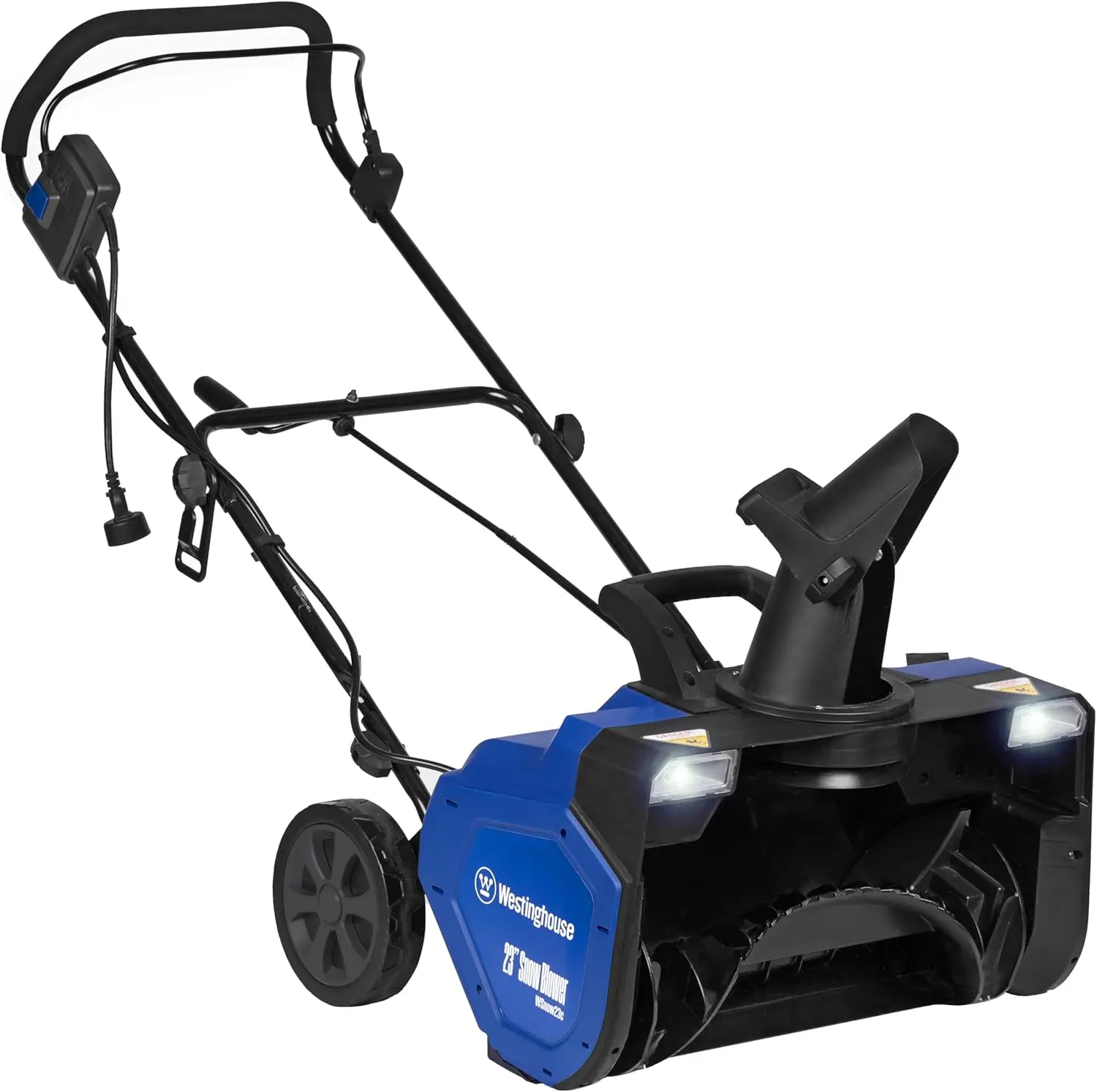 Walk Behind Corded Electric Snow Blower, Dual LED Lights, 23-inches Wide, 120V, 1800W, 15 Amp Motor