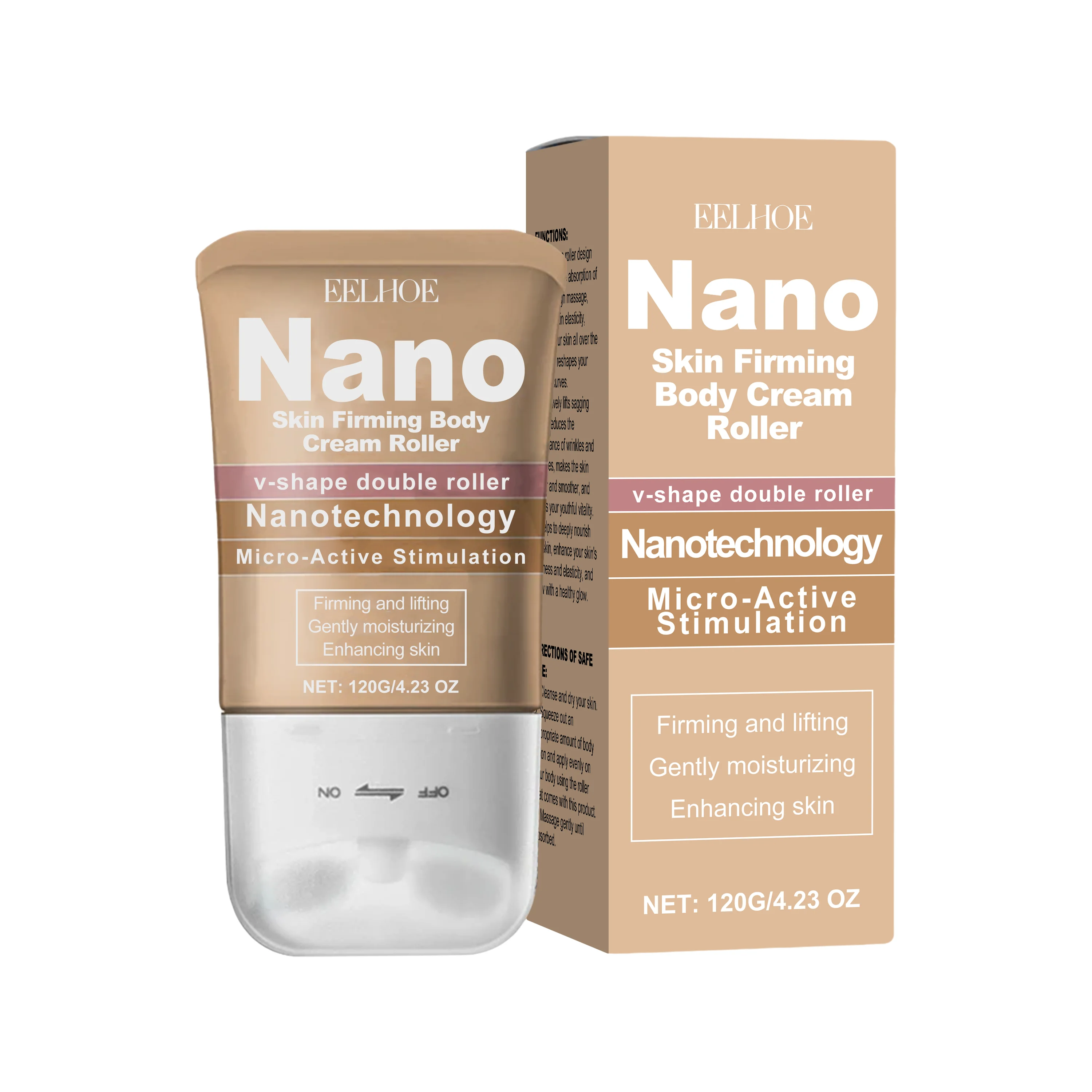 

EELHOE Body Cream Roller Hydrating Refreshing Silky NonGreasy Gentle Moisturizer For Skin 2pcs