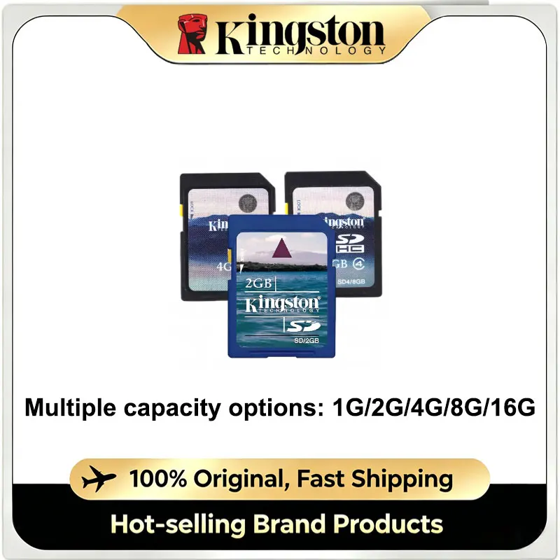 Kingston SD Memory Card 1G 2G 4G 8G 16GB Class4 SDHC Large SD Card For Canon Nikon Panasonic Vintage CCD Digital Camera