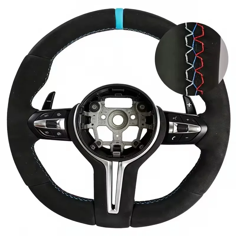 Maßgefertigtes Wildleder-Lenkrad für BMW 328i F36 M340i E39 F22 F11 540i F30 F10 E90 E60 G20 G30 E46 F32 Lenkrad