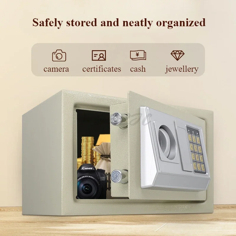 Digital Password Key Safe Box Home Office Valuable Items Office Wall Mounted Security Alarm Box