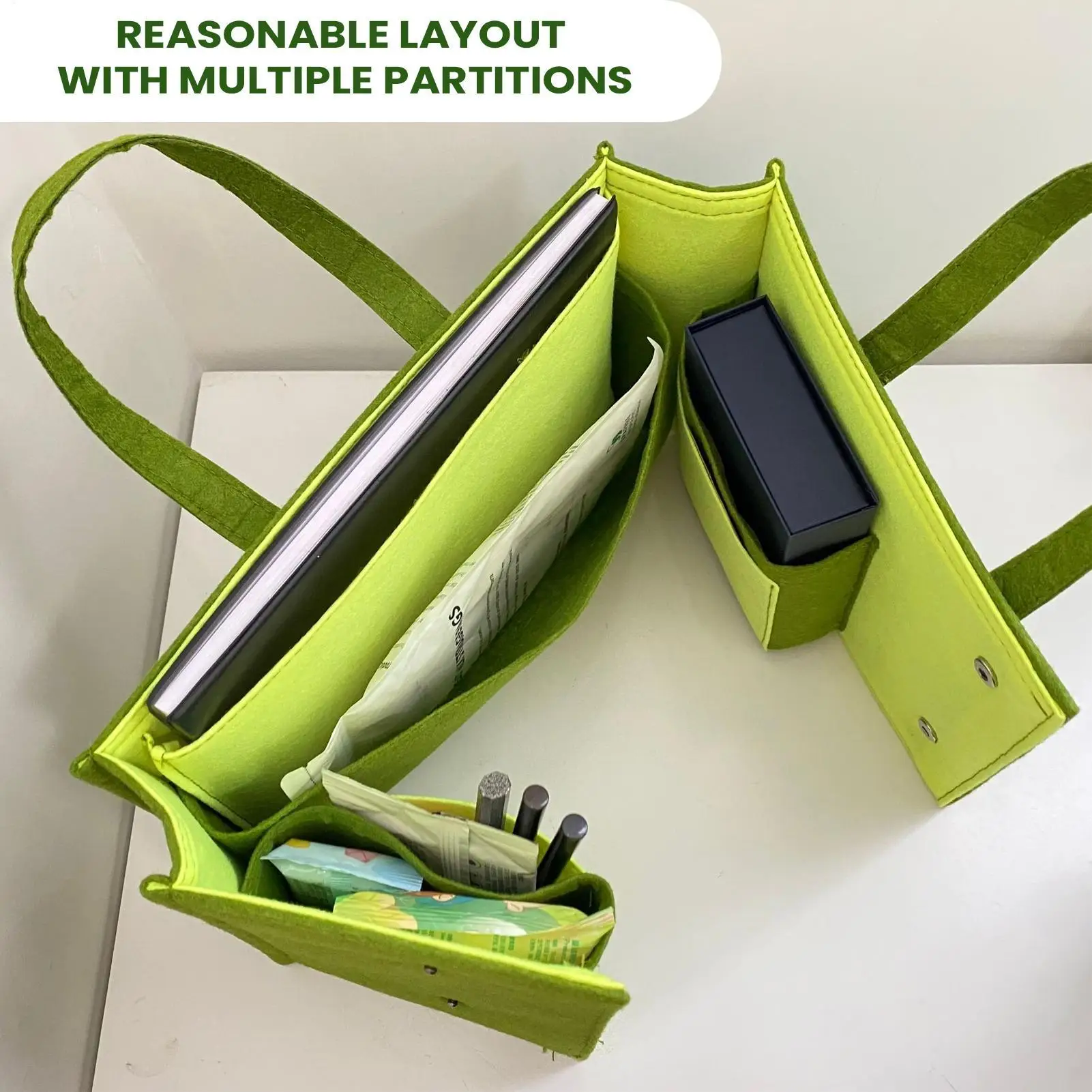 Bolsos de mano para mujer, organización plegable, bolso de fieltro, bolsa de trabajo para mujer, libro, viaje, trabajo, escuela, viaje diario, almacenamiento de compras