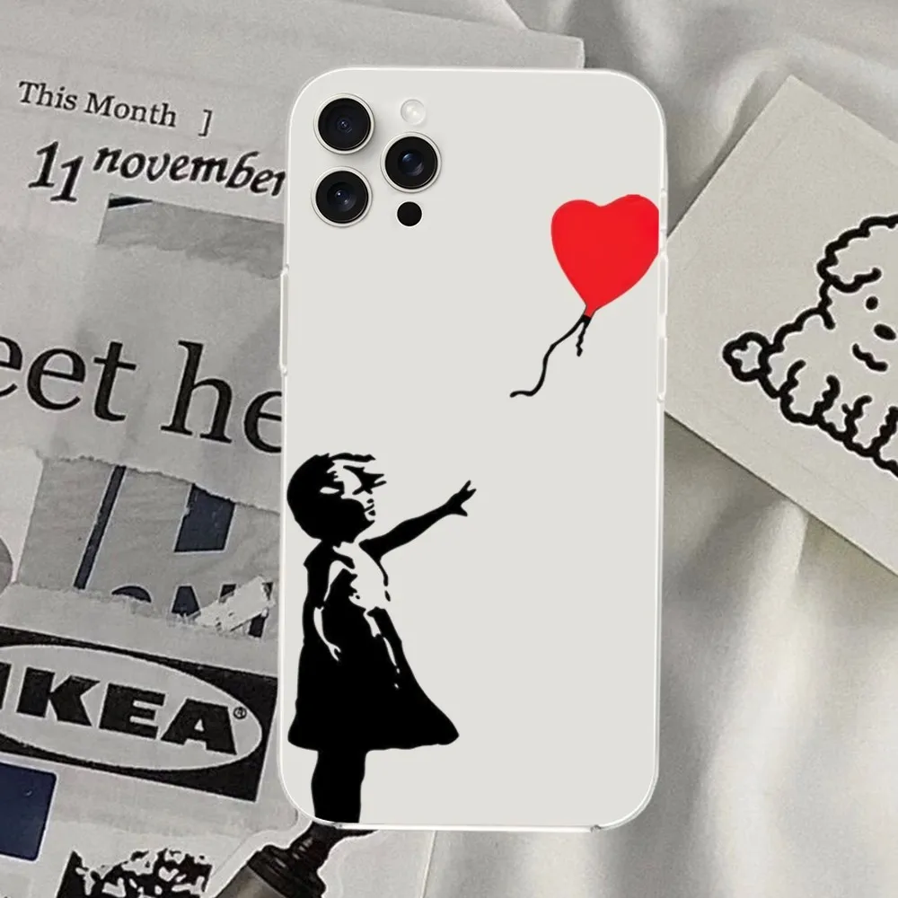 Graffiti Artist Banksy Art Phone Case For Samsung Galaxy S20 S22 S23 A71 FE Lite Plus S21 ULTRA Transparent Shell