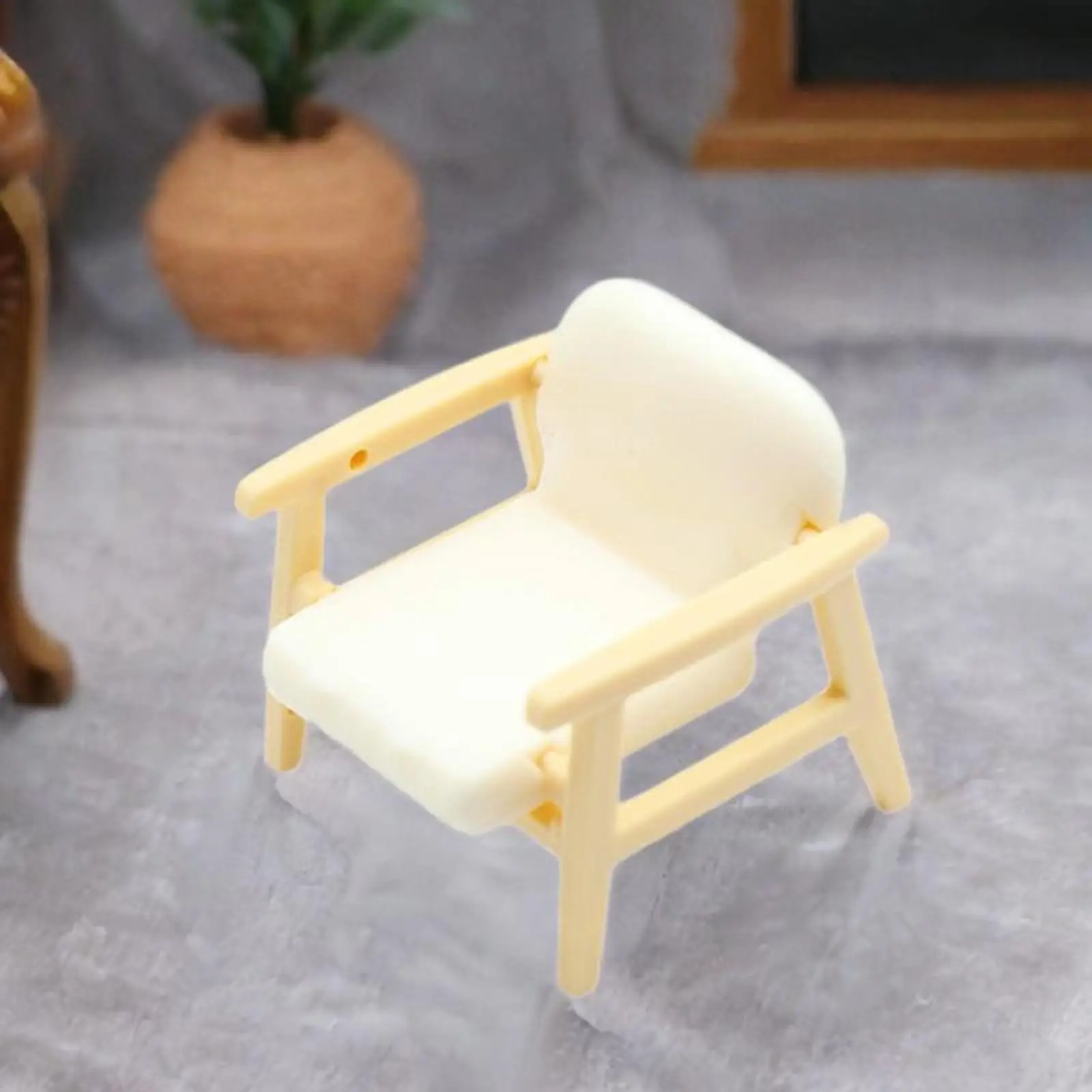 4x 1/12 Forniture per scenari di sedie per case delle bambole Simulazione di mobili mini modello