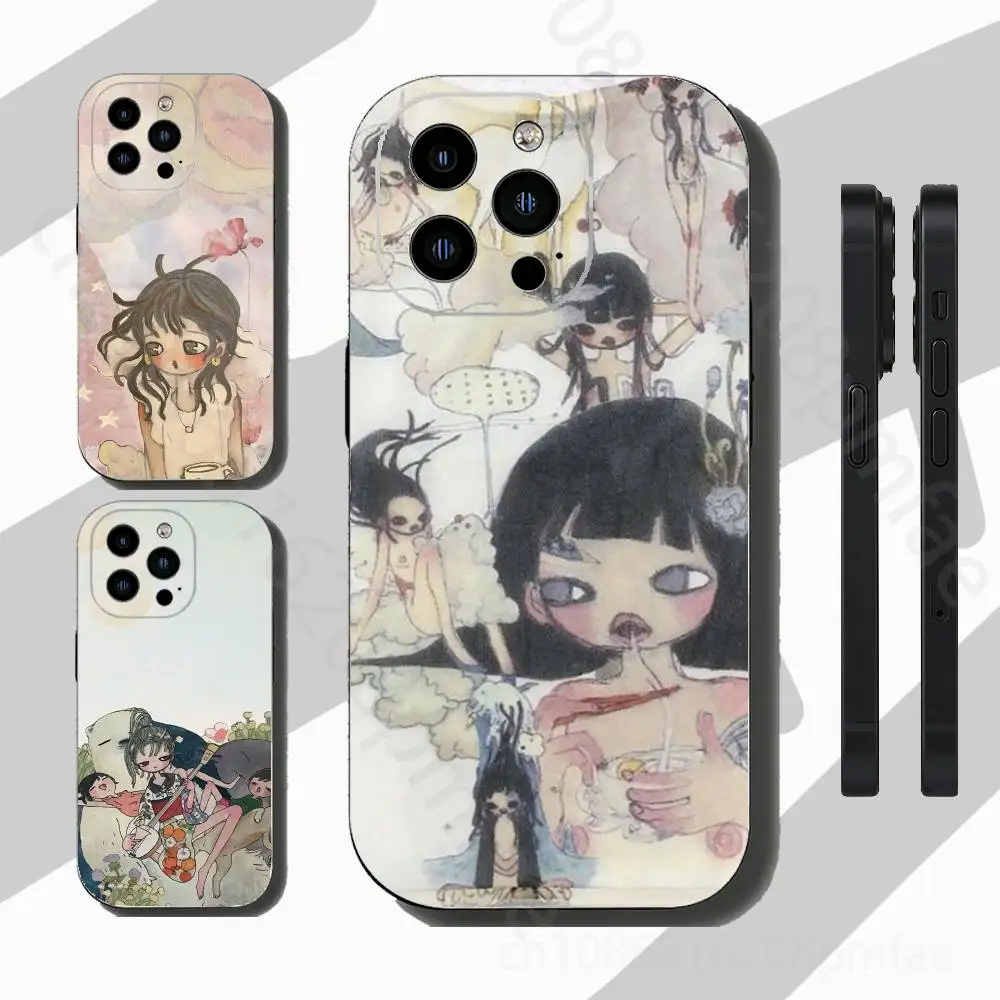 

A-Aya T-Takano Girl Art Phone Case For iPhone 17,16,15,14,13,12,11 Pro,Max,Plus,X,XS,XR,SE,Mini