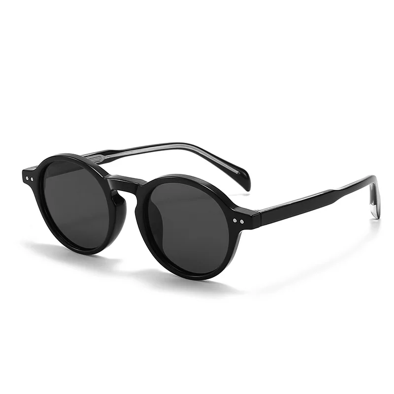 OKH Retro Vintage Round Polarized Sunglasses CP Pin Temple TR90 UV400 Shades Eyewear for Men Women Travel Driving Casual Use