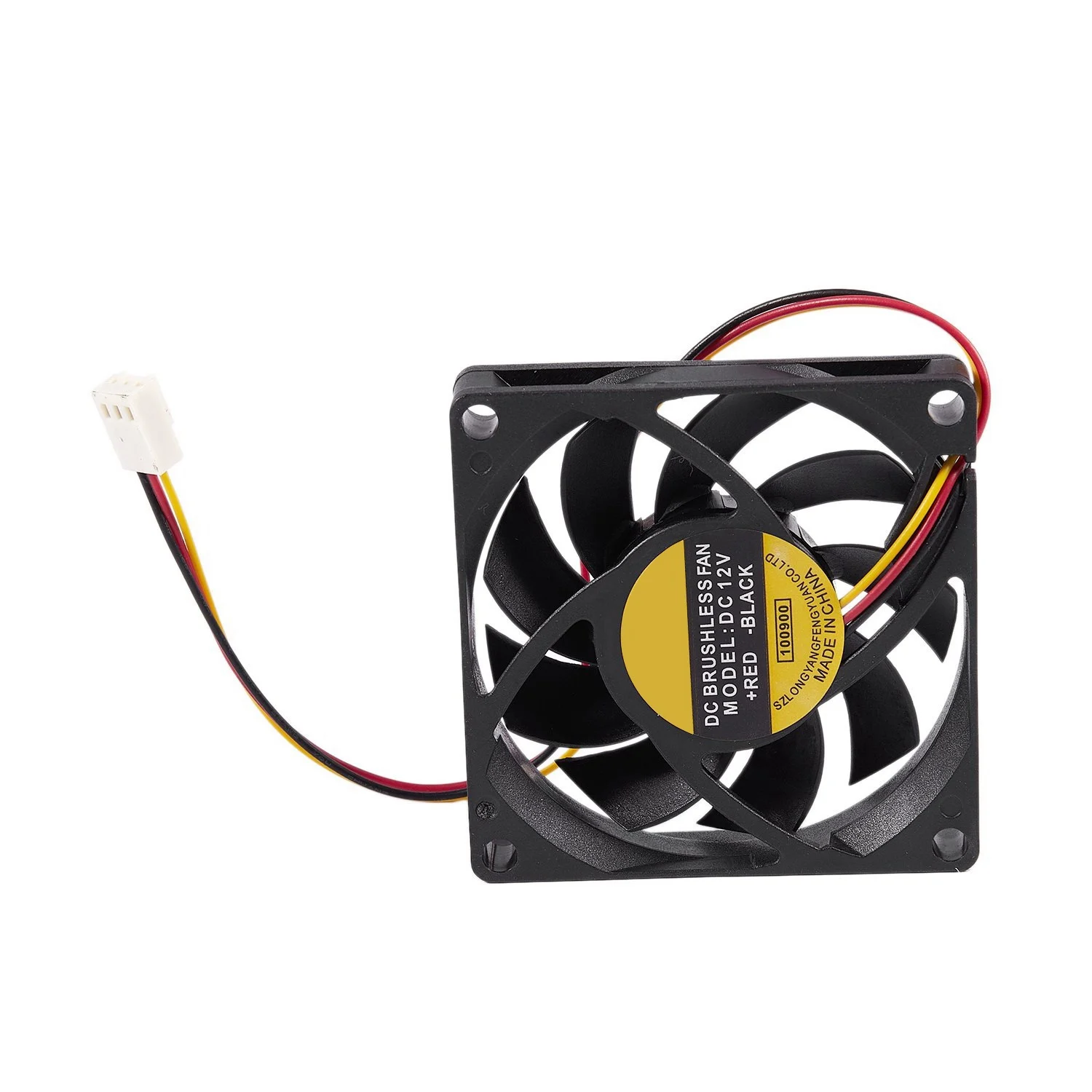 70x70mm 12V 3-Pin PC Computer Case CPU DC Brushless Cooler Cooling Fan أسود