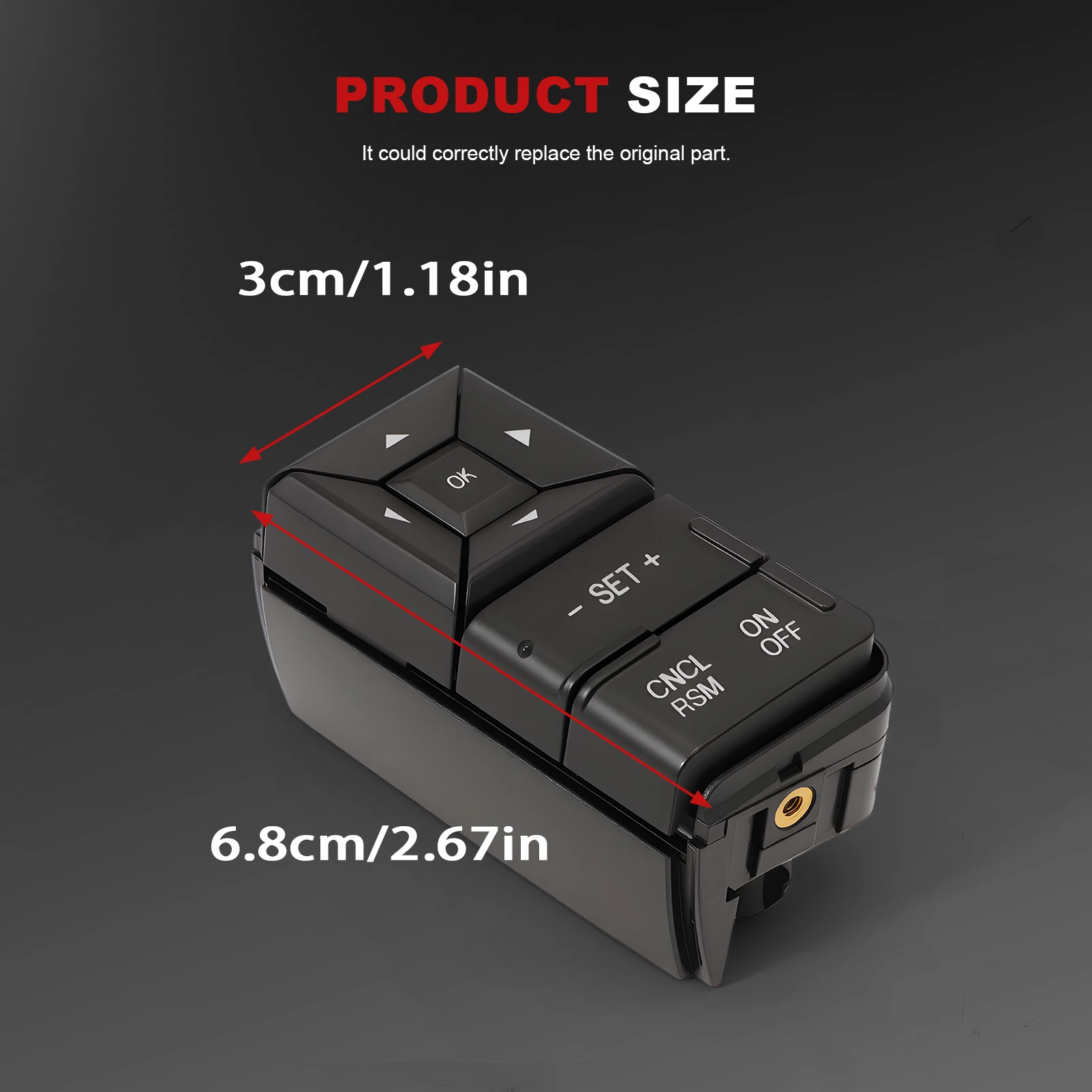 Left Side BL3Z-9C888-AA SW6836 Steering Wheel Switch Cruise Control Switch Compatible with 2011-2014 Ford F150