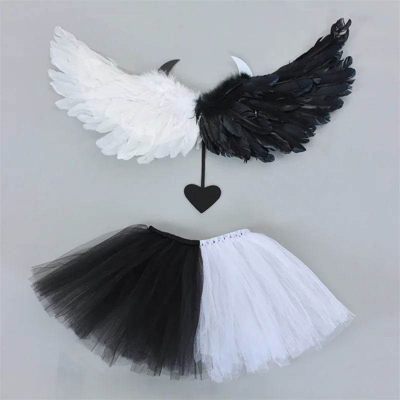 Veelzijdige cosplay Halloween-kostuumaccessoires Duivel engelenvleugels Zacht en schattig Monsterveervleugels Stage Performance Props