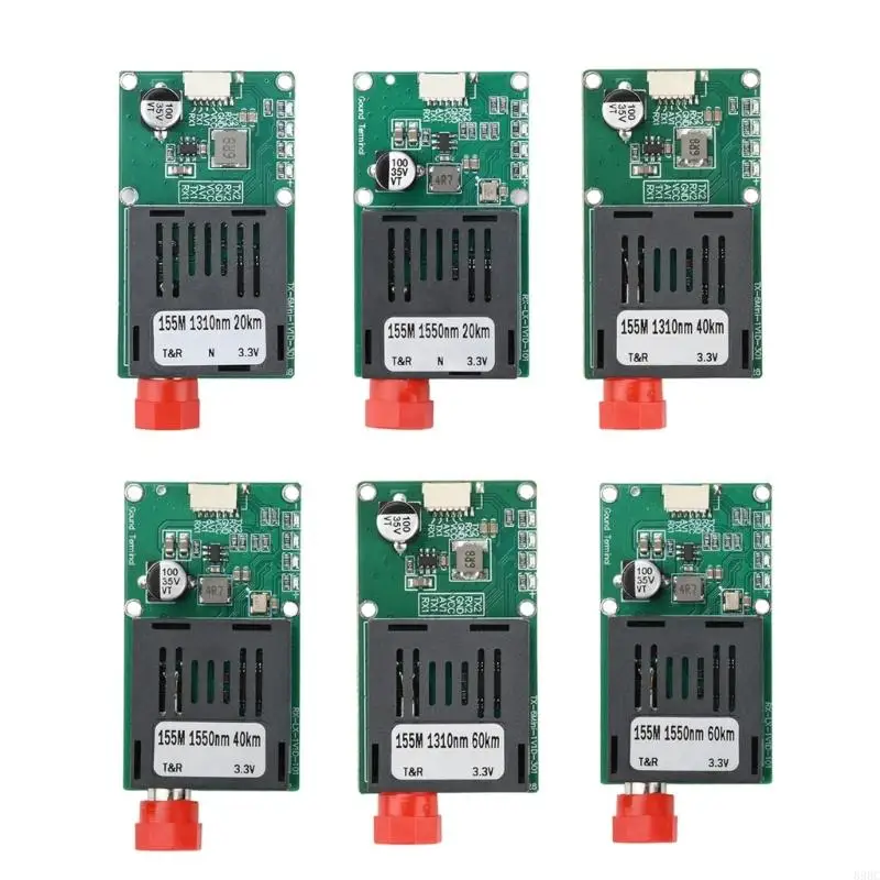 Fiber Transceiver Module, 155M Video Control Board with 5.5-26V Power Input for UAV System Communication Support 896C