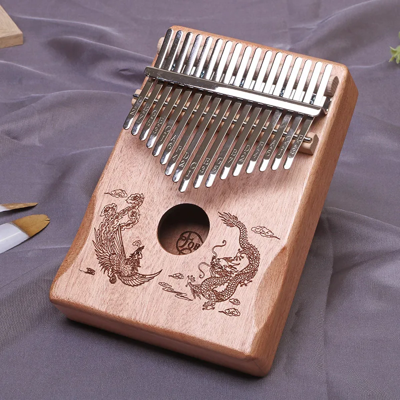 Lydesy Kalimba Daumenklavier-Set, 17 Tasten, manuell gestimmt, tragbares Fingerklavier, Geburtstags- und Festgeschenk für Kinder, Erwachsene und Anfänger. – Detail 11