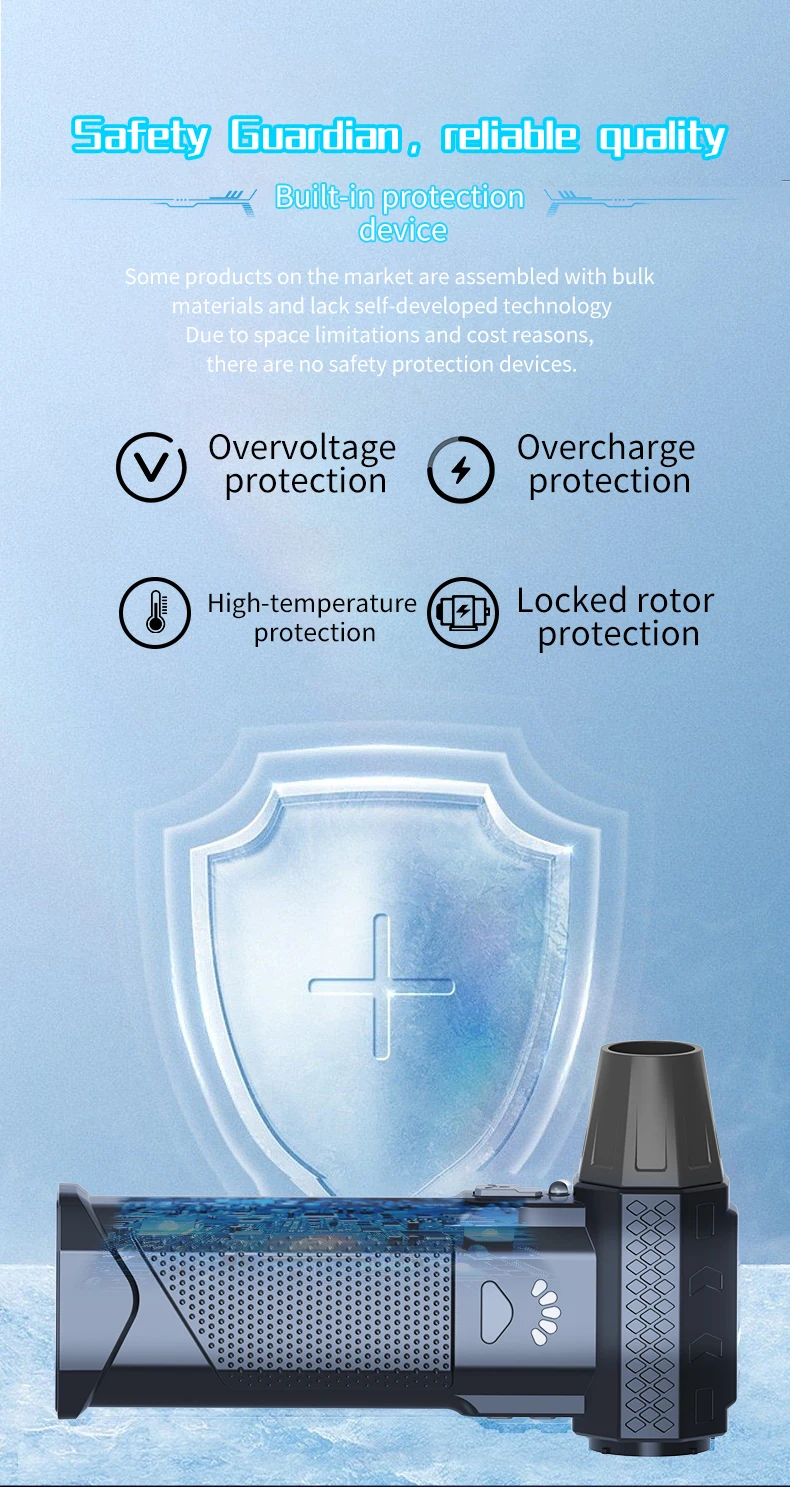 

99WRPM Мощный турбовентилятор 310 г Сила выдувания Сильный воздушный поток Турбовентилятор Функция Power Bank Беспроводная тряпка со сжатым воздухом