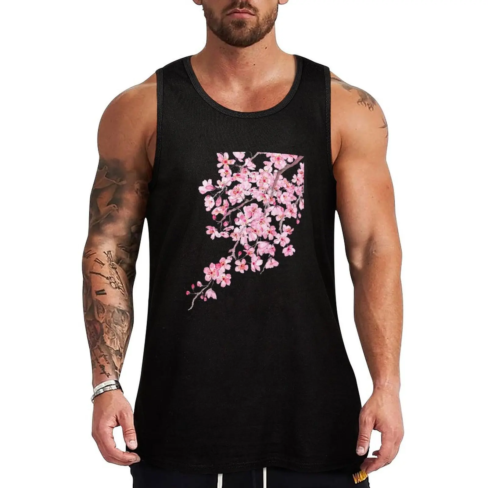 pink cherry blossom watercolor 2020 Tank Top Workout Ready Tank Top Moisture Wicking Athletic Top