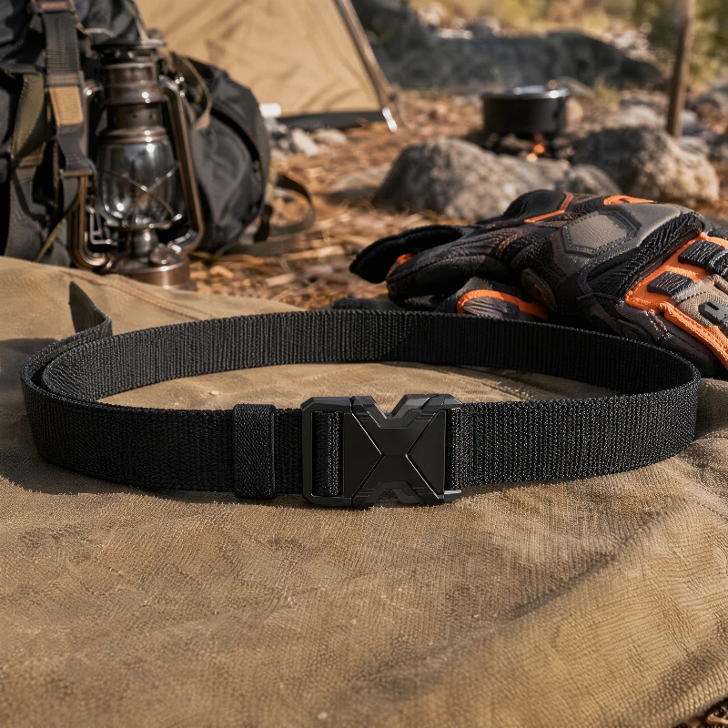 2026 The New Men's 125cm Buckle Belt Nylon Braided Lightweight Breathable Daily Commuter Men's Belt
